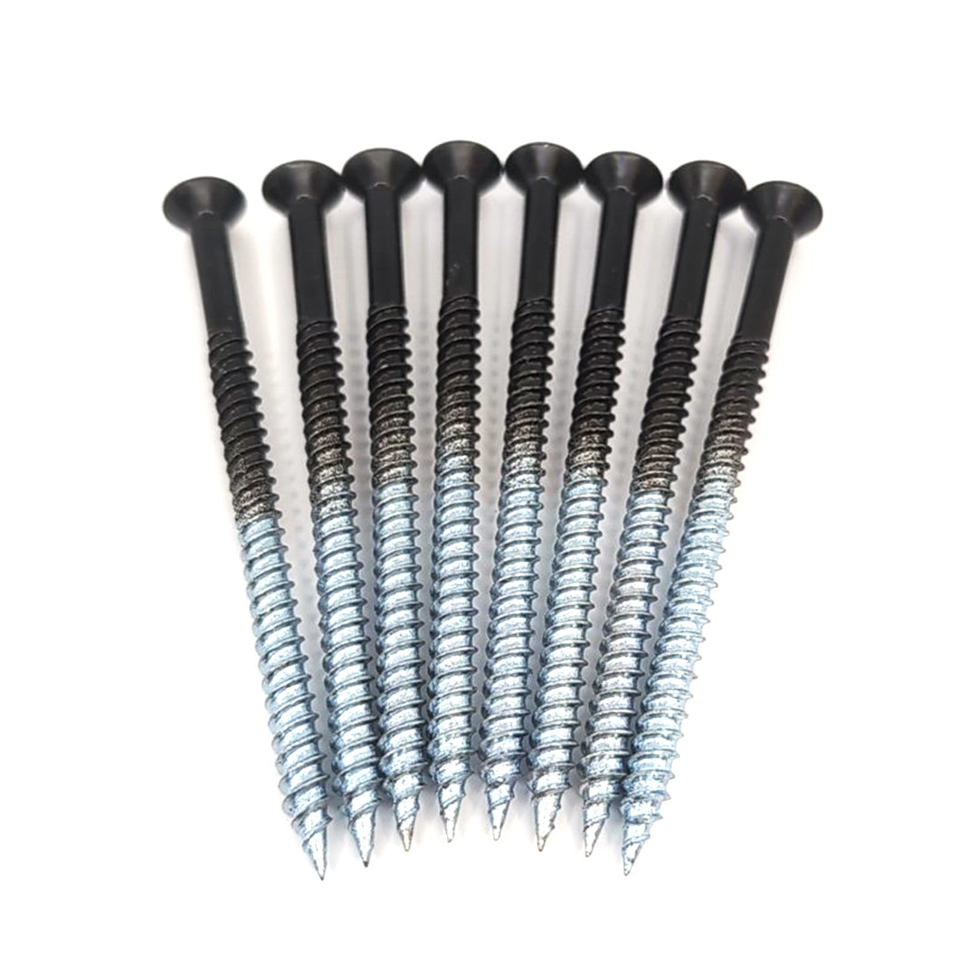 #14x4" Black Flat Head Screws (8pcs)