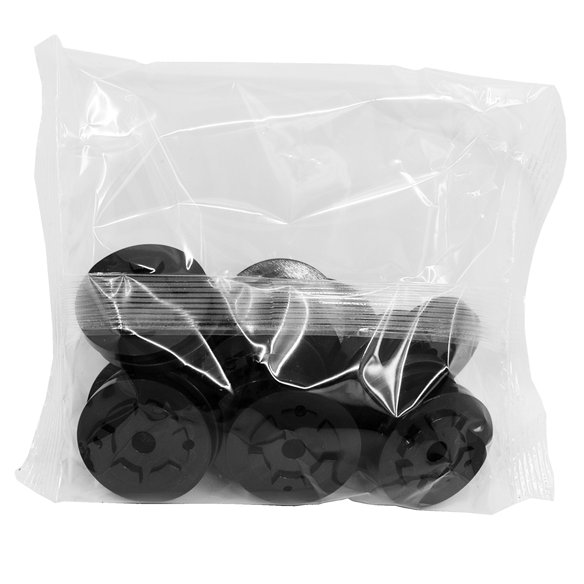 snap'n stack round black in a 20 pack