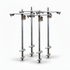 4-pack of pergola foot anchors assembled in an upright position