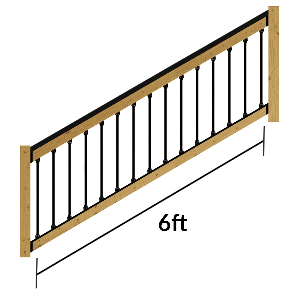 Snap'n Lock Stair Deck Railing Kit | 35° - 6' Length