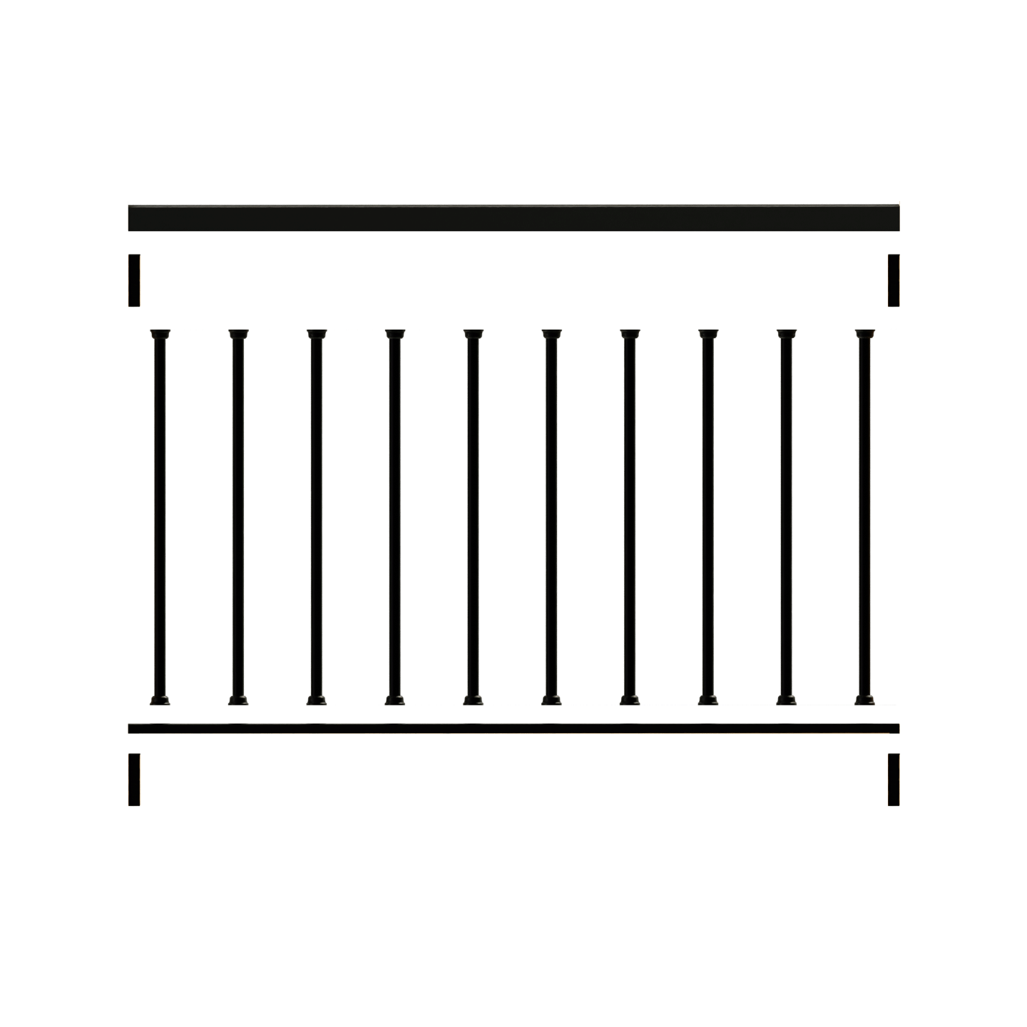 4' Infill kit deconstructed by component on a white background