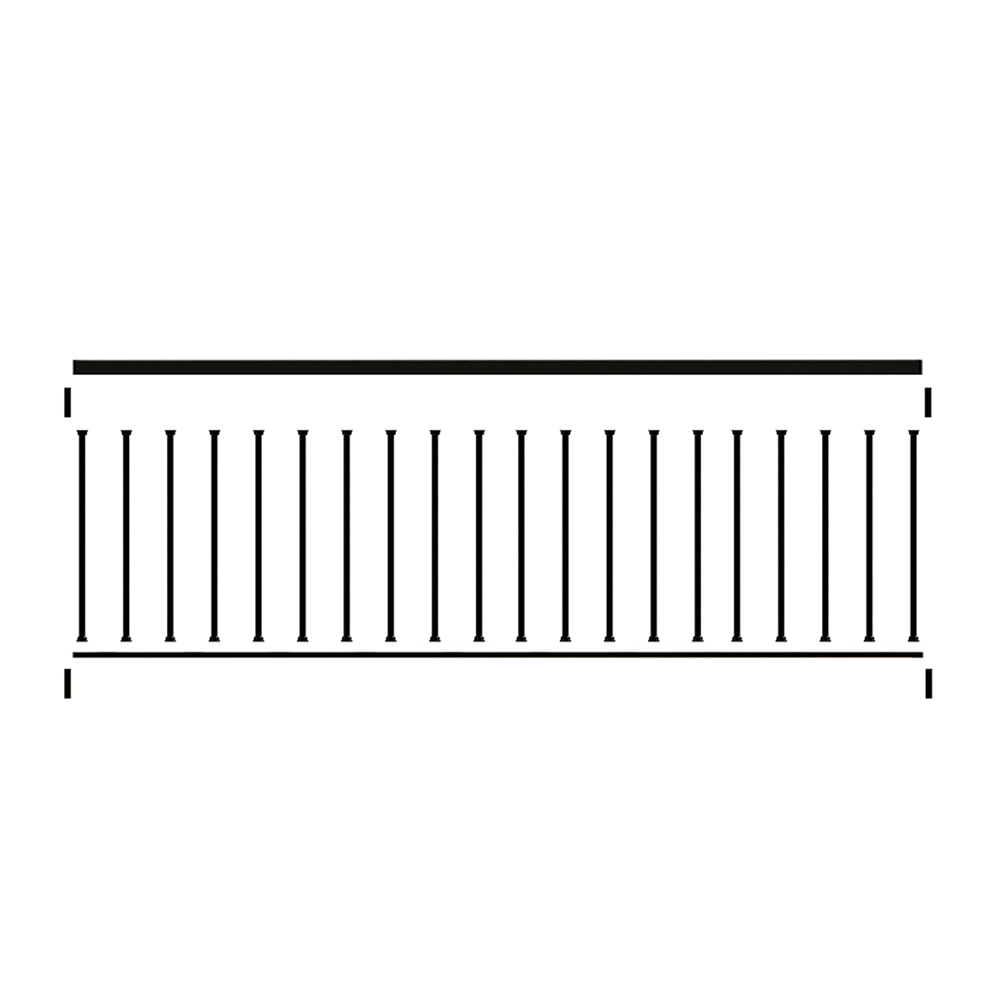 Snap'n lock 8ft infill kit deconstructed on a white background