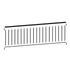 Black metal railing design on a white background