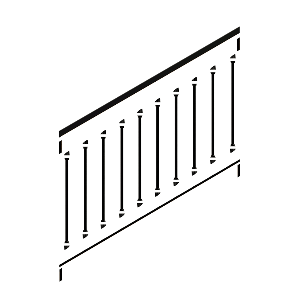 Snap'n Lock Stair Deck Railing Kit | 35° - 4' Length
