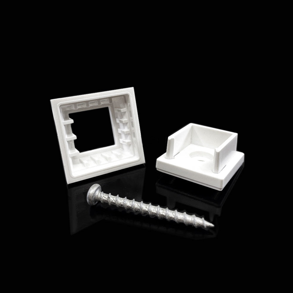 snap'n lock square white connector