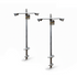 2-Pack of pergola foot anchor full assembly standing upright
