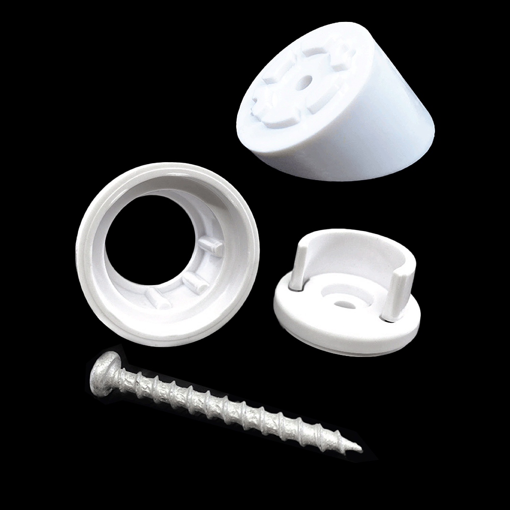 white snap'n lock stair adapter plus connectors round