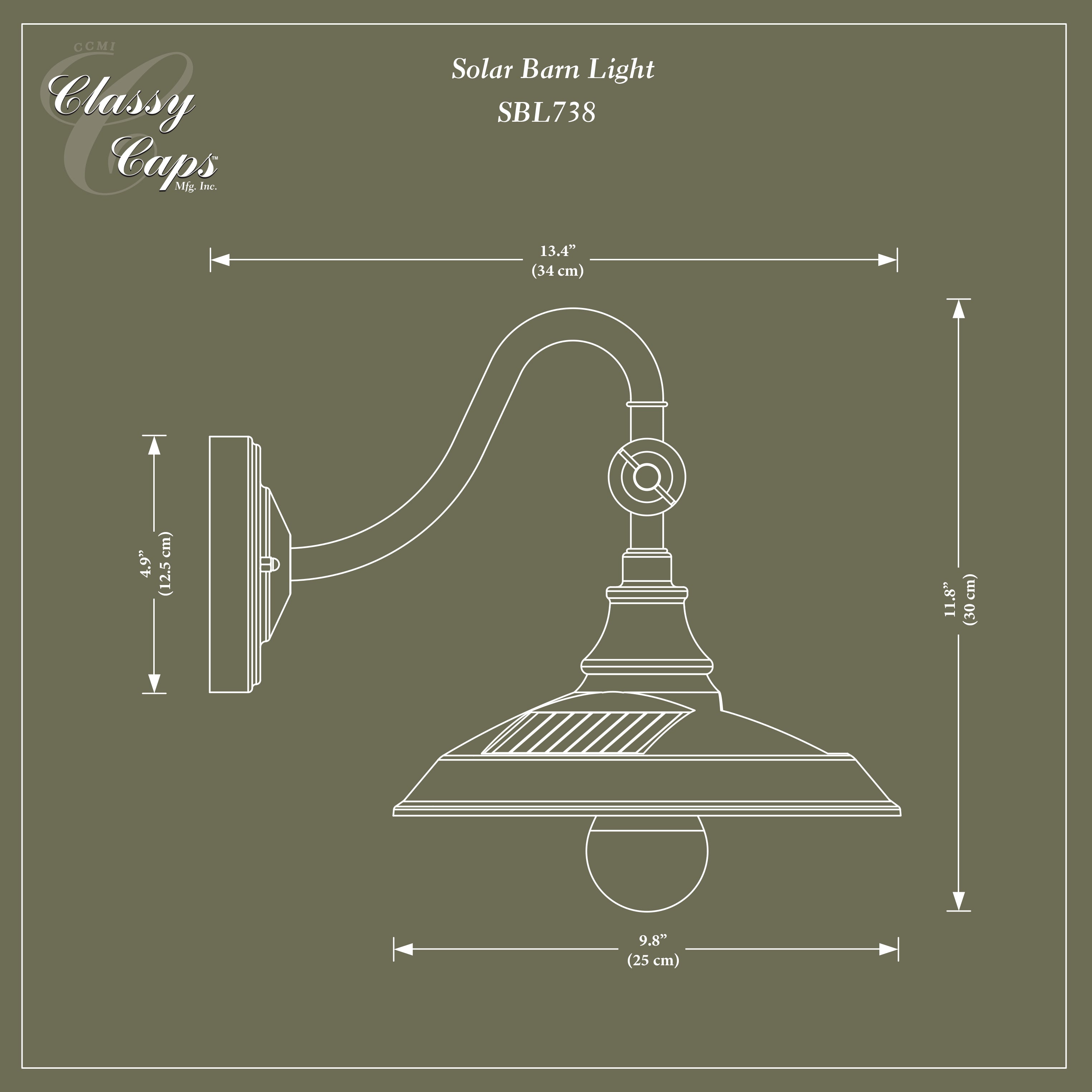 Classy Vintage Solar Barn Light