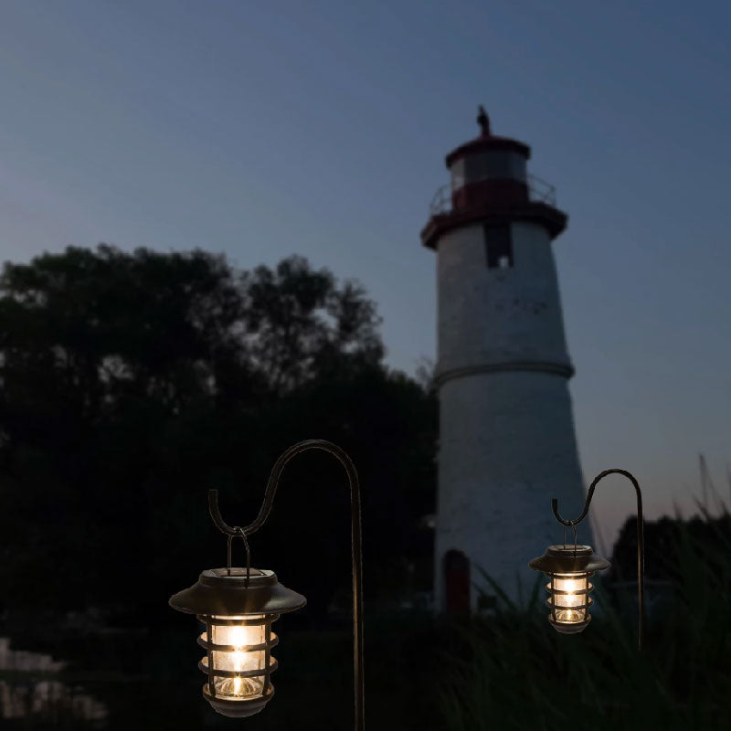 Black Aluminum Nottingham Solar Hanging Coach Light