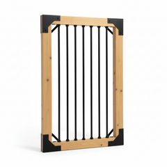 snap'n lock gate kit with black hardware on a white background