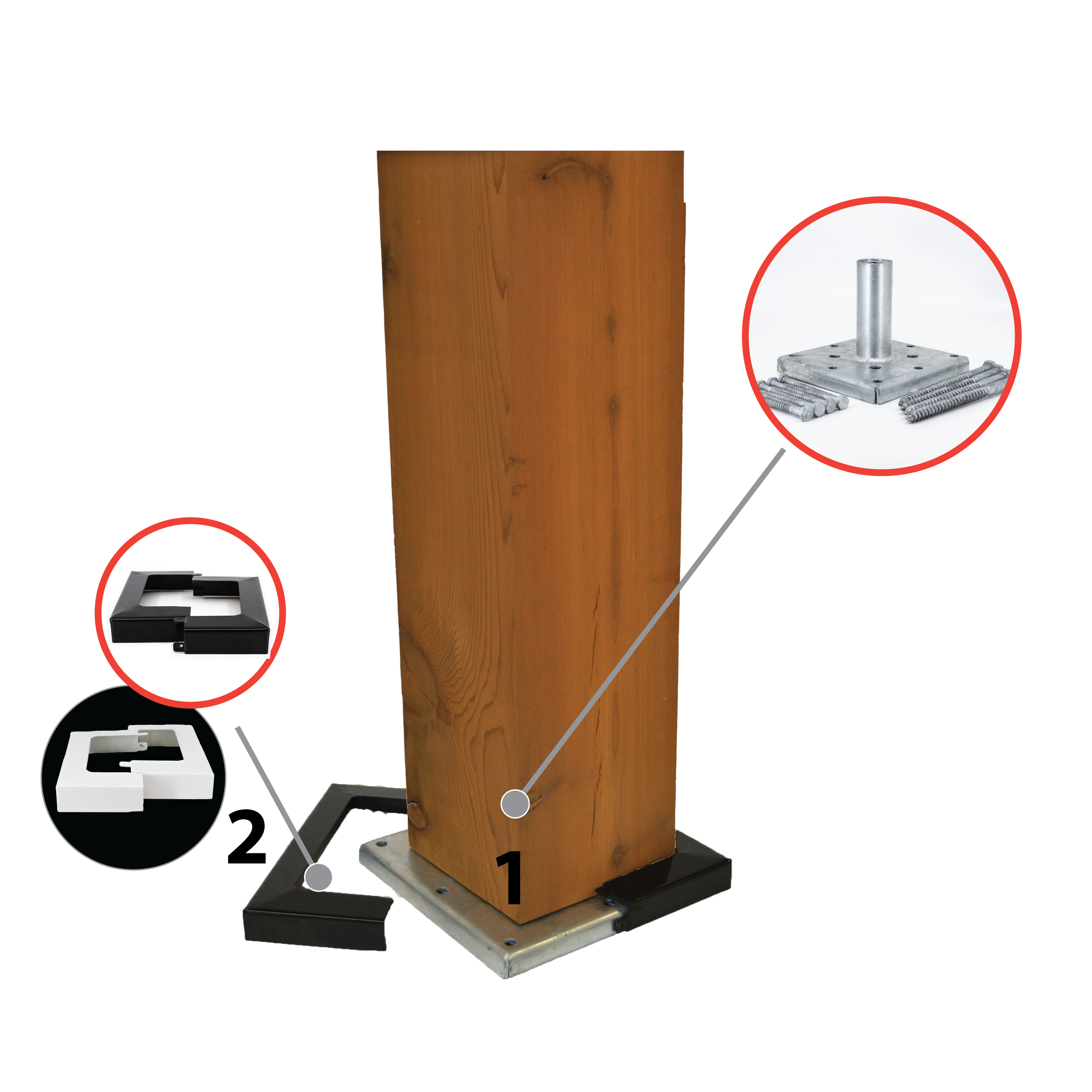 6x6 Double bundle with black hardware