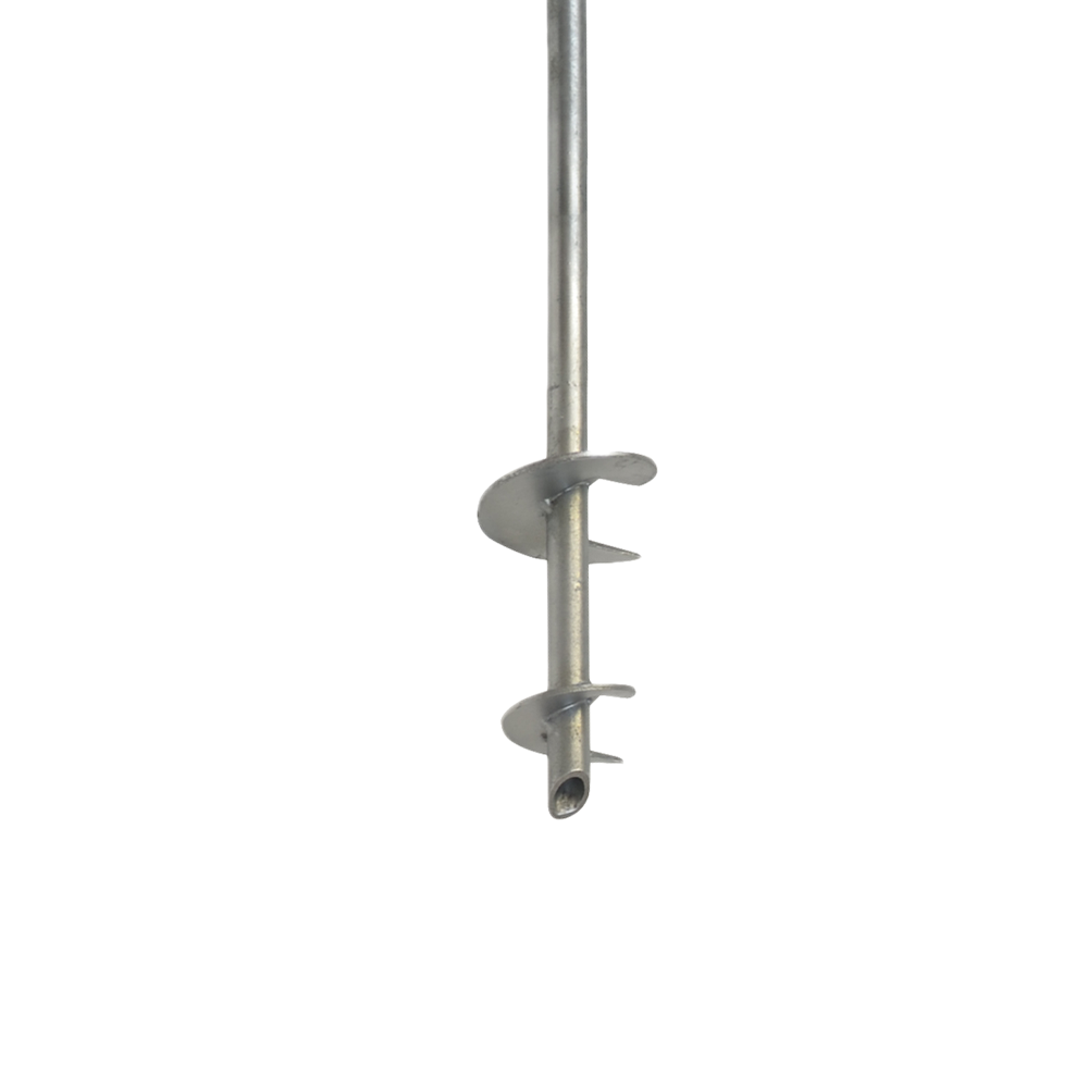 close-up of 3-1/4" diameter bladed auger on white background