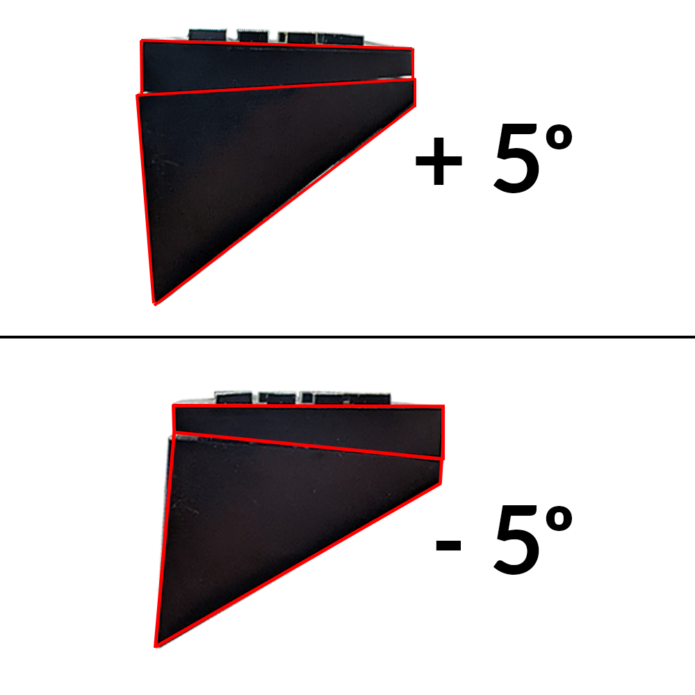 snap'n stack combined with stair adapters showing how to achieve different angles