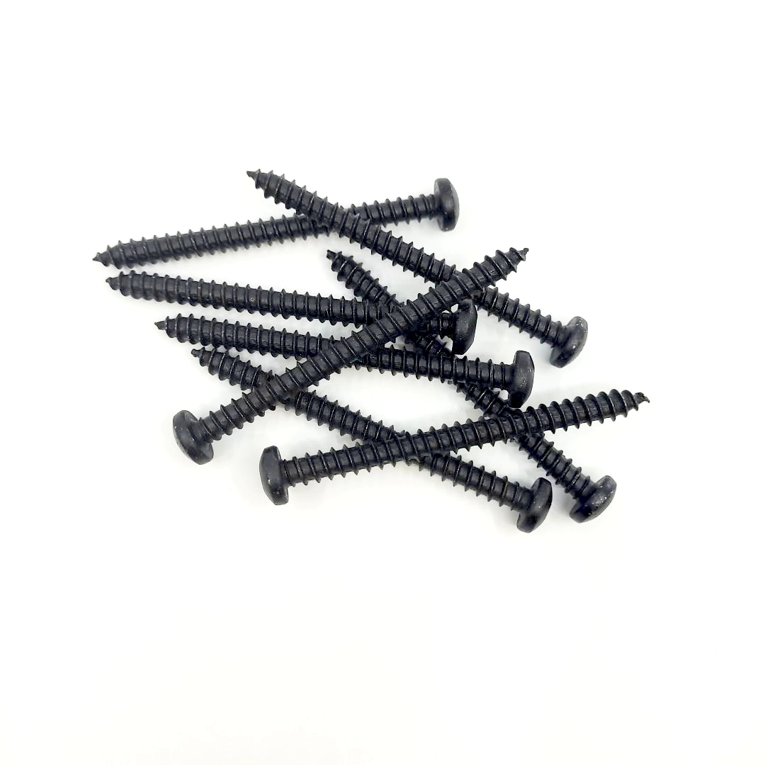 #14x3" Black Pan Head Screws (8pcs)