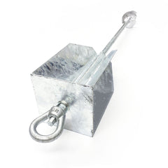 Ground Anchor with multilateral load fin on a white background