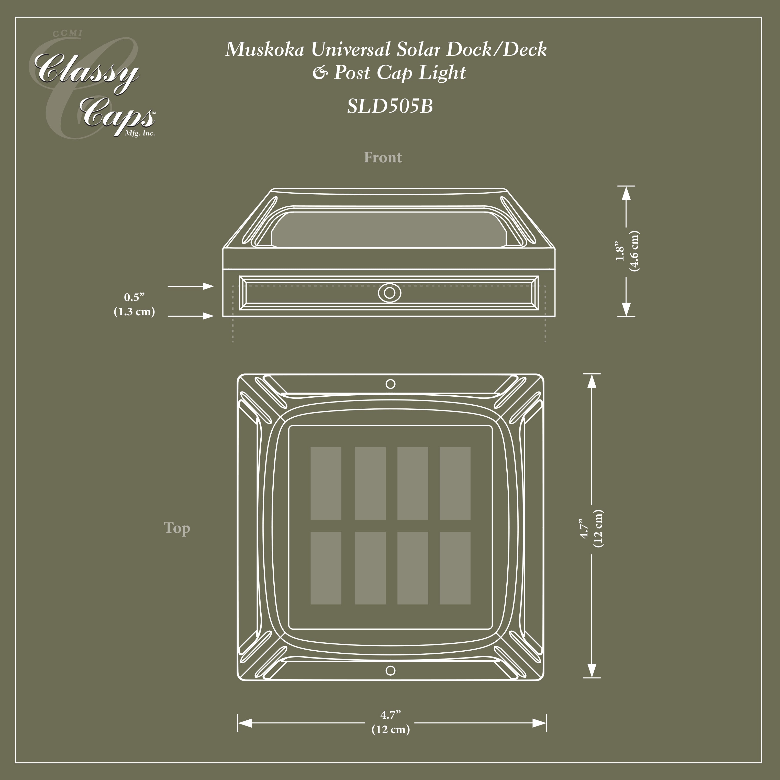 Classy Muskoka Solar Dock, Deck, Pathway and Post Cap Light