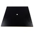 Black flat load plate on a white background